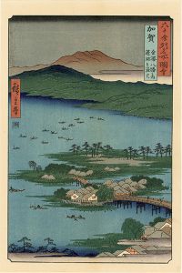 Famous Views of the Sixty-Odd Provinces / Kaga Province: The Eight Wonders of Kanazawa, The Fishing Fires on Lake Renko【Reproduction】	