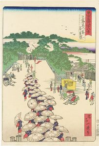 東京名所四十八景　上野黒門前花見連