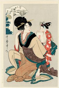 Utamaro / 【Reproduction】 [江戸六玉顔 此君 子供を愛す【復刻版】]