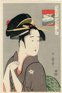 Utamaro / Courtesan Kamekichi【Reproduction】 [五津から歌　芸者亀吉【復刻版】]