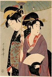 Utamaro / Illustration for The Ladies having a stroll【Reproduction】 [婦女散策之図【復刻版】]