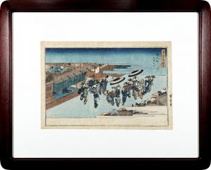 広重初代「浪花名所図会　しん町九けん丁」