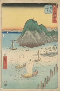 広重初代「五十三次名所図会 三十一　舞坂」