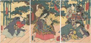 Toyokuni III / Kabuki Play: Otogi-banashi Hakata no Imaori [御伽譚博多新織]