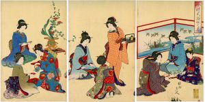 周延「女礼式給仕之図」