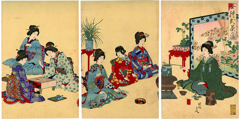 周延「女礼式茶の湯」
