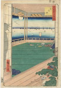 広重初代「名所江戸百景　月の岬」
