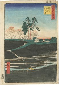 広重初代「名所江戸百景　品川御殿やま」