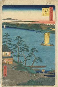 広重初代「名所江戸百景　にい宿のわたし」