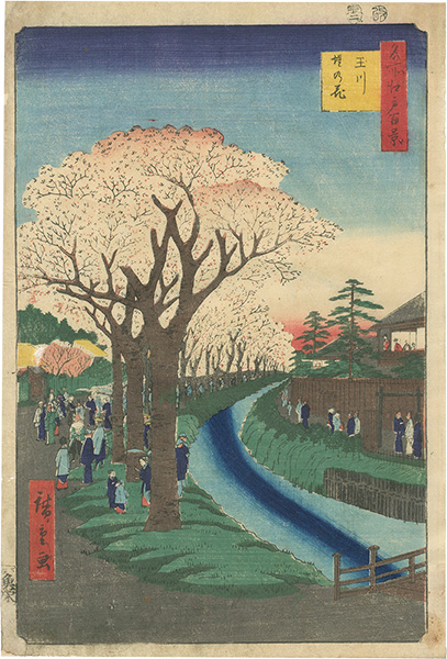 広重初代「名所江戸百景　玉川堤の花」