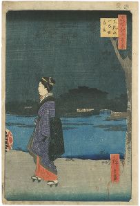 広重初代「名所江戸百景　真乳山山谷堀夜景」