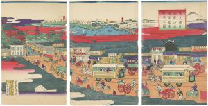 重清「東京浅草金龍山並ニ鉄道馬車繁栄之図」