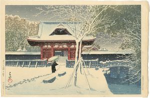 Kawase Hasui / Snow at Shiba Park, Tokyo