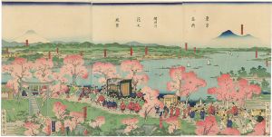 国輝二代「東京名所 隅田川花之風景」