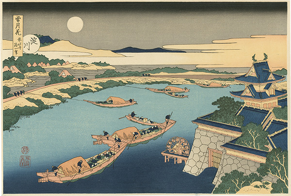 北斎「雪月花　淀川【復刻版】」