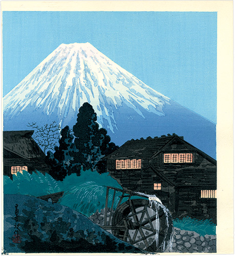 徳力富吉郎「水車小屋の富士（仮題）」