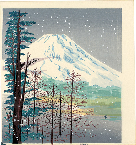 徳力富吉郎「雪の富士（仮題）」