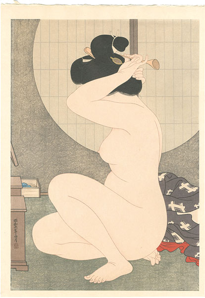 平野白峰「湯上り」