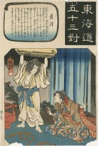 Kuniyoshi / The Fifty-three Pairings for the Tokaido / Fujisawa [東海道五十三対　藤沢]