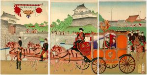 竹葉「憲法発布式鳳輦之図」