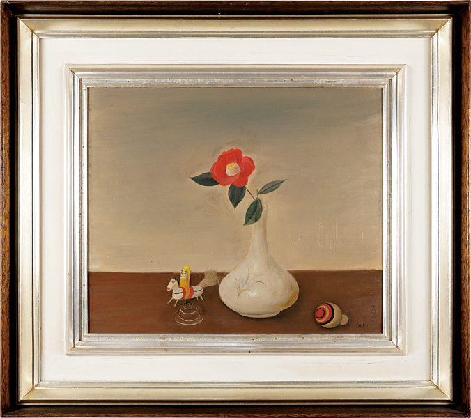 Saito Shinichi “Joseon white porcelain and camellia”