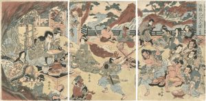 春亭「源頼光山入之図 」