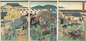 芳虎「東京日本橋風景」