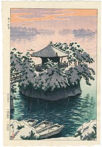 笠松紫浪「雪の松島」