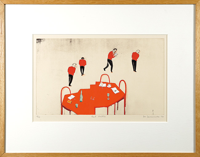 山本容子「Red table」