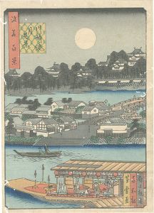 森芳雪「浪花百景　川崎渡し月見景」