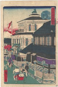 広重三代「東京真景図会　する賀町三ツ井組」