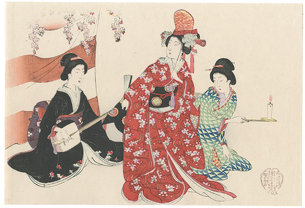 周延「婦人風俗　道成寺（仮題）」