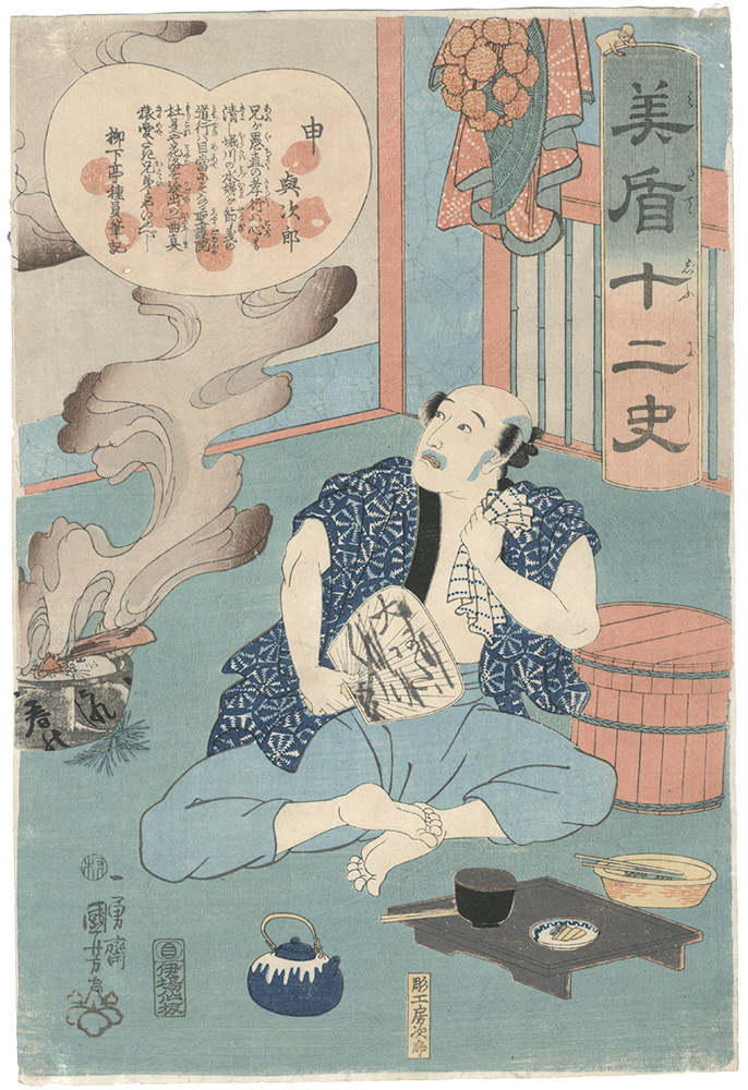 国芳「見盾十二史　申 与次郎」