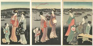 Utamaro / Fireworks at Ryogoku【Reproduction】 [両国の花火【復刻版】]