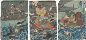 国芳「武田上杉川中嶋大合戦図」