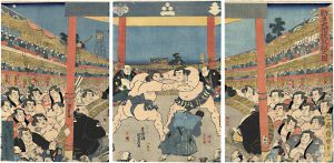 勧進大相撲取組之図