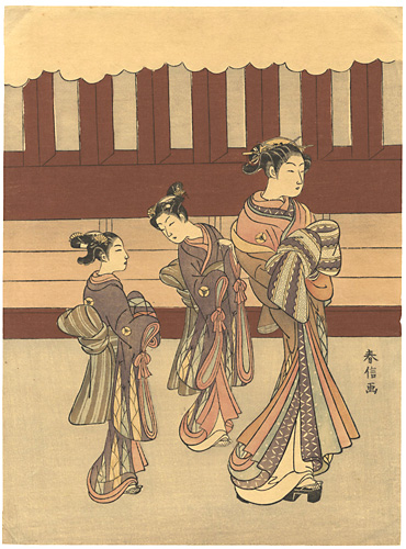 春信「遊女と禿（仮題）【復刻版】」