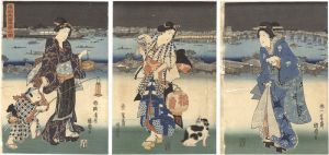Kunichika / Night Out in Ryogoku of the Eastern Capital [東都両国夜遊之図]