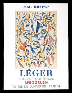 Fernand Léger / LEGER Exhibition Poster : CONTRASTES DE FORMES
