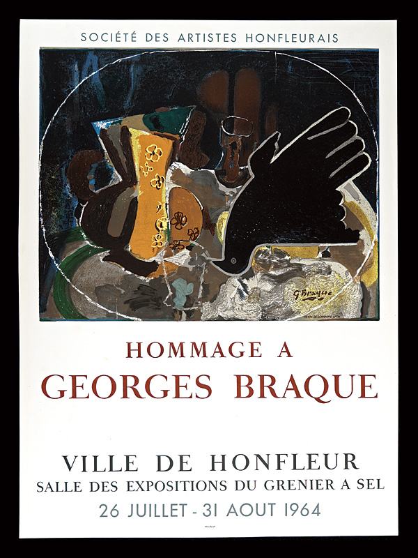 Georges Braque “Exhibition Poster : HOMMAGE A GEORGES BRAQUE”