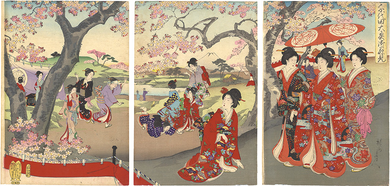 周延「千代田之大奥　御花見」