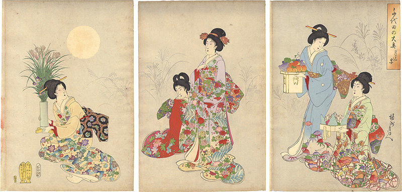 周延「千代田之大奥　月見之宴」