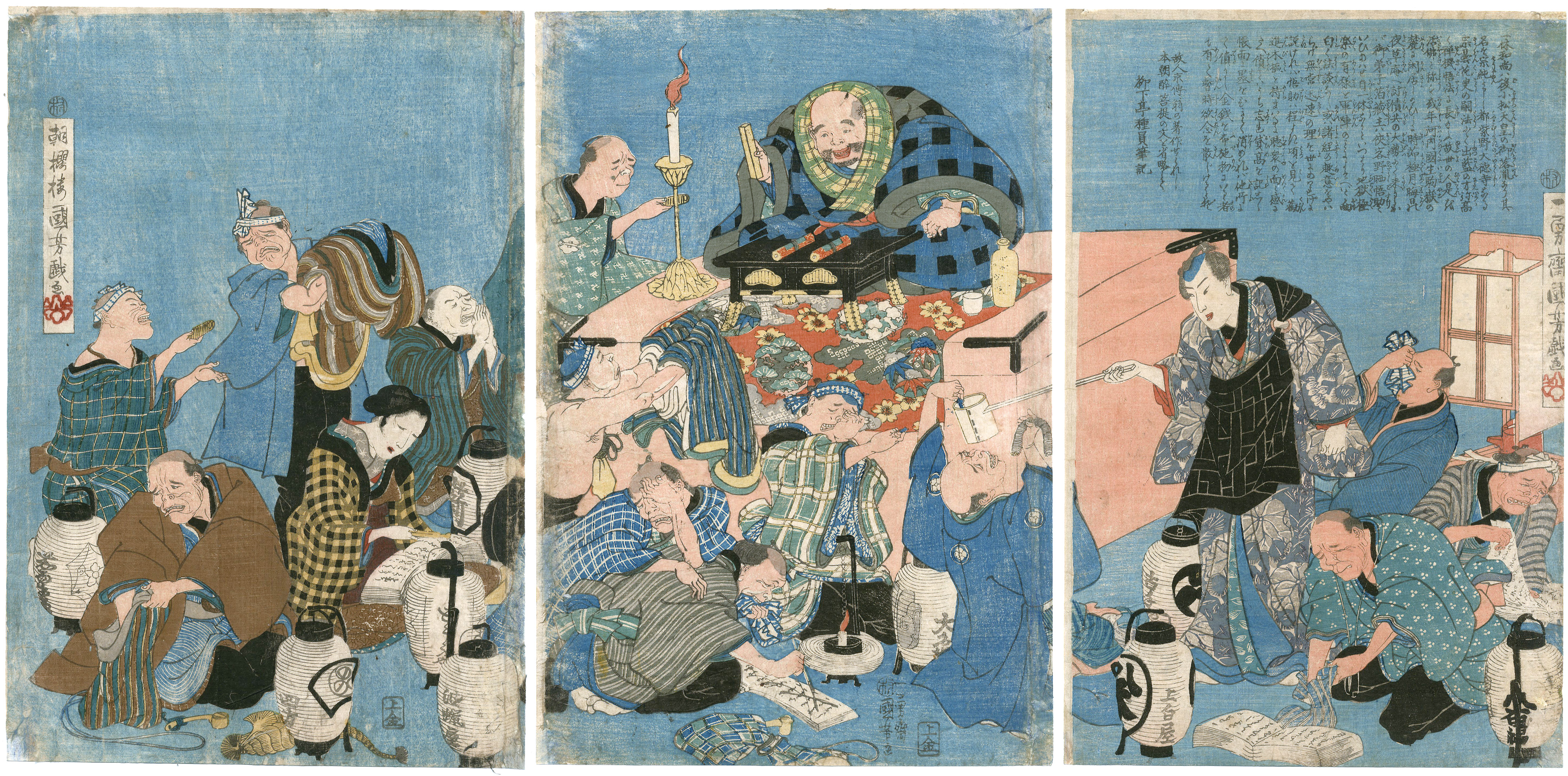 Kuniyoshi “The False Ikkyu Preaching to the Bill Collectors”
