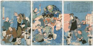 Kuniyoshi / The False Ikkyu Preaching to the Bill Collectors [偽一休和尚説法之図]