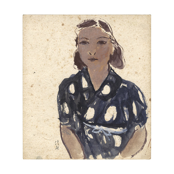 伊藤清永「自筆画色紙」