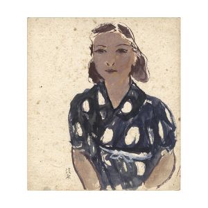 伊藤清永「自筆画色紙」