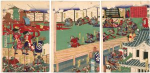 芳虎「大津坂本城明渡之図（仮題）」