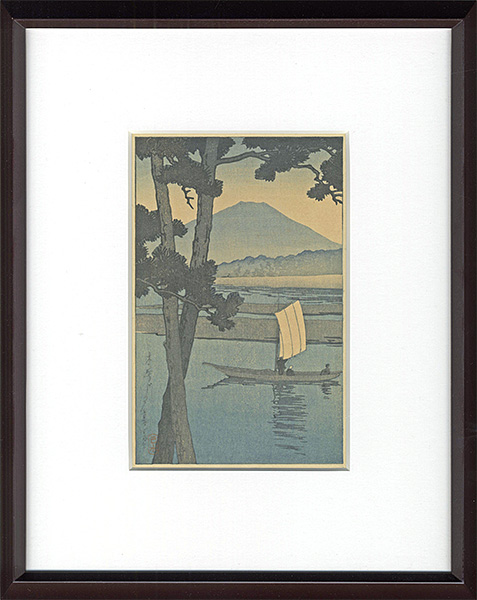 川瀬巴水「木曽川夕暮夏」