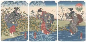 国芳「山城国井出の玉川」