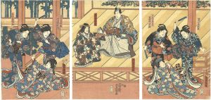 豊国三代「浜真砂幾久御摂 」